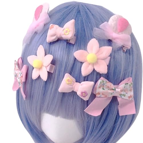 Flache Haarspange für Mädchen, Blumen-Ornamente für Frauen, Mädchen, Strauß, Haarspange, süße, bunte Foto-Requisiten von Javoryxh