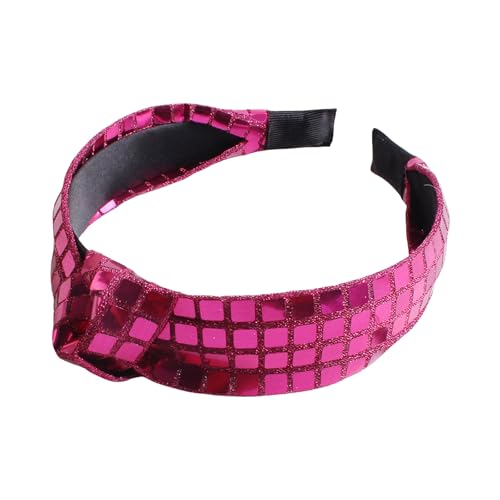 Funkelndes geknotetes Stirnband für Damen mit Pailletten, rutschfest, hoher Totenkopf-Haarband für Musikfestival, Haarstyling-Zubehör von Javoryxh