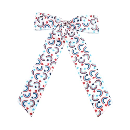 Haarspange mit Flaggenmuster, modische Schleifen, Stoff-Haarspangen für Kinder und Erwachsene, Paraden zum 4. Juli und Themenpartys von Javoryxh