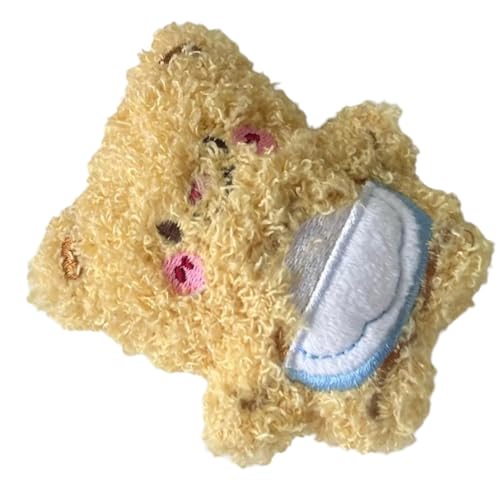 Haarspangen mit Cartoon-Bär-Applikationen, Butterapplikationen, handgefertigt, Pferdeschwanz-Dekoration, schöne Haarspangen von Javoryxh