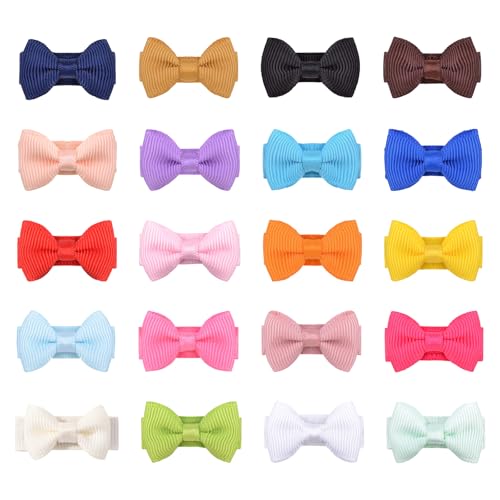 Haarspangen mit Schleife, für kleine Mädchen, rutschfestes Design, ideal für feines oder dünnes Haar, für den täglichen Gebrauch, 20 Stück von Javoryxh