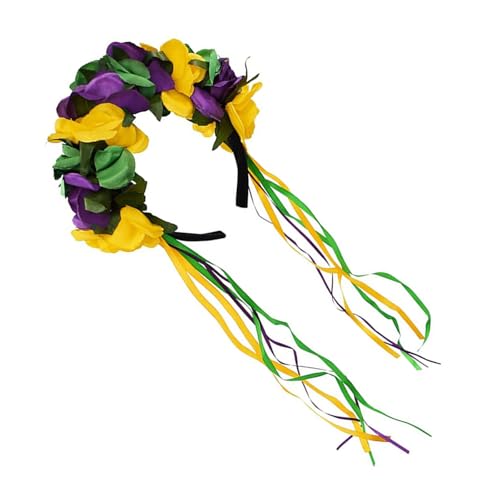 Javoryxh Farbenfroher Schleifen-Kopfschmuck für Feiern, weich und bequem, modische Kopfbedeckung für Party-Events von Javoryxh