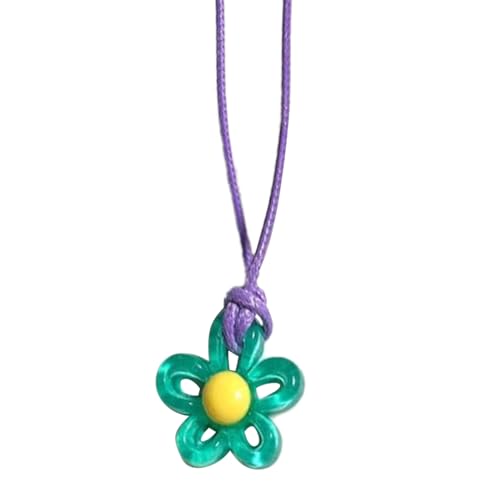 Javoryxh Halskette mit buntem Blumen-Anhänger für Damen, Freundin, Dopamin, Pflaumenblüte, Halsband, Jahrestag, Schmuck, Ornament Javoryxh Halskette mit buntem Blumen-Anhänger für Damen, Freundin, Dopamin, Pflaumenblüte, Halsband, Jahrestag, Schmuck, Ornament von Javoryxh