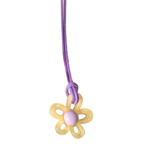 Javoryxh Halskette mit buntem Blumen-Anhänger für Damen, Freundin, Dopamin, Pflaumenblüte, Halsband, Jahrestag, Schmuck, Ornament Javoryxh Halskette mit buntem Blumen-Anhänger für Damen, Freundin, Dopamin, Pflaumenblüte, Halsband, Jahrestag, Schmuck, Ornament von Javoryxh