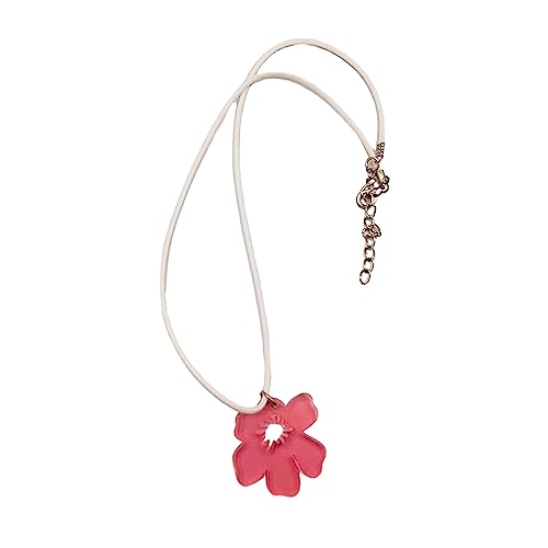 Javoryxh Halskette mit unregelmäßigem Blumenanhänger, übertriebener Blumen-Anhänger, modische Schlüsselbeinkette für Frauen und Mädchen von Javoryxh