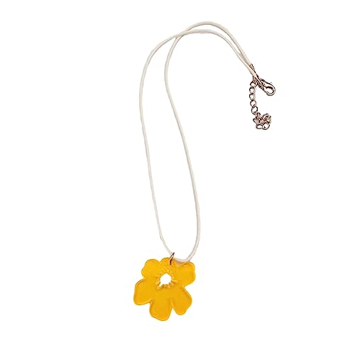 Javoryxh Halskette mit unregelmäßigem Blumenanhänger, übertriebener Blumen-Anhänger, modische Schlüsselbeinkette für Frauen und Mädchen Javoryxh Halskette mit unregelmäßigem Blumenanhänger, übertriebener Blumen-Anhänger, modische Schlüsselbeinkette für Frauen und Mädchen von Javoryxh