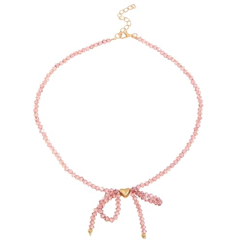Javoryxh Mehrzweck-Halskette mit verstellbaren Acrylperlen, mit Kristallen, Schmetterlings-Schleife, Schmuck-Accessoire Javoryxh Mehrzweck-Halskette mit verstellbaren Acrylperlen, mit Kristallen, Schmetterlings-Schleife, Schmuck-Accessoire von Javoryxh