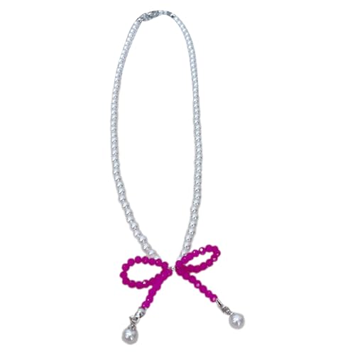 Javoryxh Modische Halskette mit Schleifen-Anhänger, handgefertigt, Kristallperlen, Schleife, Halskette, Schlüsselbeinkette für Damen, eleganter Choker Javoryxh Modische Halskette mit Schleifen-Anhänger, handgefertigt, Kristallperlen, Schleife, Halskette, Schlüsselbeinkette für Damen, eleganter Choker von Javoryxh