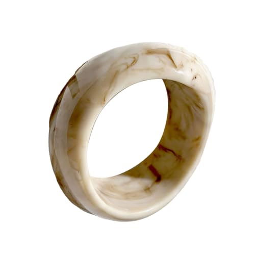 Javoryxh Stilvoller Farbverlauf, braunes Harz für Freizeit, Büro, Party, robustes, bequemes Schmuck-Accessoire für Damen von Javoryxh