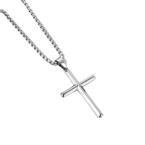 Javoryxh Verstellbare Länge, Kruzifix-Charm-Halskette für Frauen, religiöse Halskette, hypoallergen, Unisex, Glaubensschmuck von Javoryxh