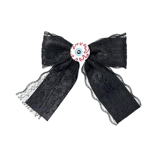 Spitzen-Haarschleifen, Haarspange, dunkle Haarnadel, Pferdeschwanz-Halter, Metall-Kreuze, Haarspange, Haarschleifen für Damen von Javoryxh