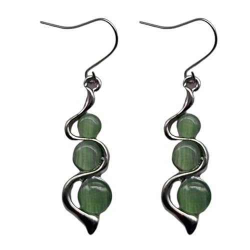 Stilvolle Hängeohrringe mit Katzenaugen-Edelsteinen, bunte Opale, baumelnde Ohrringe, Valentinstag-Schmuck, Ohr-Accessoires Stilvolle Hängeohrringe mit Katzenaugen-Edelsteinen, bunte Opale, baumelnde Ohrringe, Valentinstag-Schmuck, Ohr-Accessoires von Javoryxh