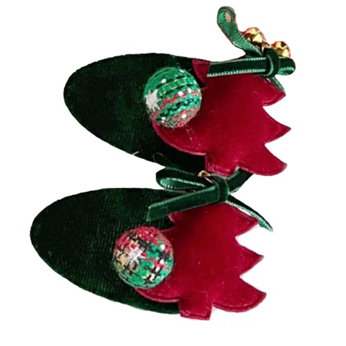 Weihnachts-Haarspange, 2000er-Jahre-Trend, Seitenclip, pelziger Weihnachtsbaum, süßer Weihnachtsbaum, Figur, realistische Foto-Requisiten von Javoryxh