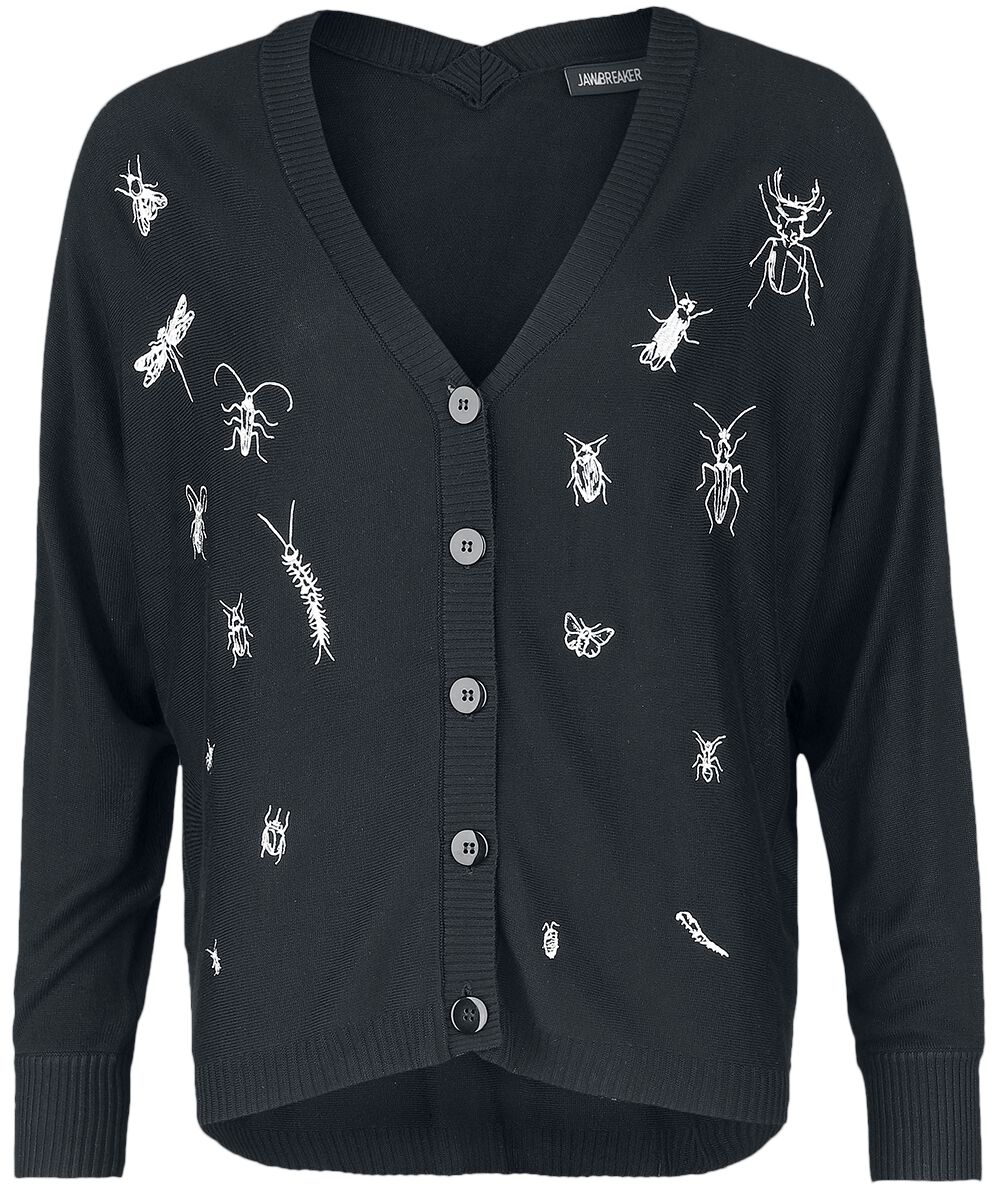 Jawbreaker - Gothic Cardigan - Way Out Cardigan - XS bis XXL - für Damen - Größe L - schwarz/weiß von Jawbreaker