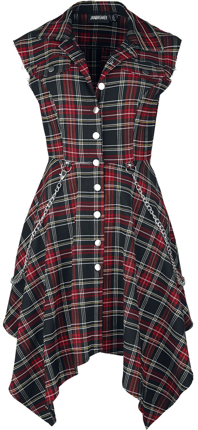 Jawbreaker - Gothic Kleid knielang - Tartan Shirt Dress - XS bis XXL - für Damen - Größe M - multicolor von Jawbreaker