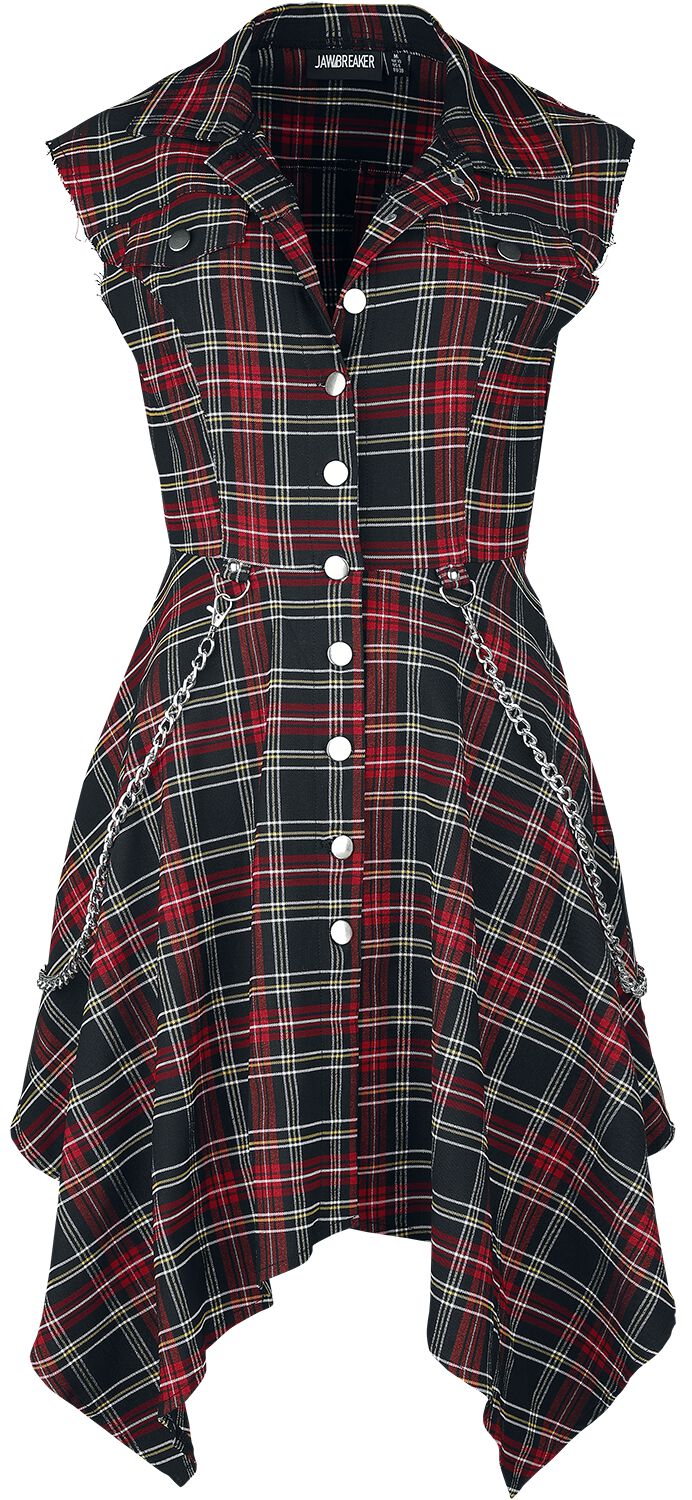 Jawbreaker - Gothic Kleid knielang - Tartan Shirt Dress - XS bis XXL - für Damen - Größe XXL - multicolor Jawbreaker - Gothic Kleid knielang - Tartan Shirt Dress - XS bis XXL - für Damen - Größe XXL - multicolor von Jawbreaker