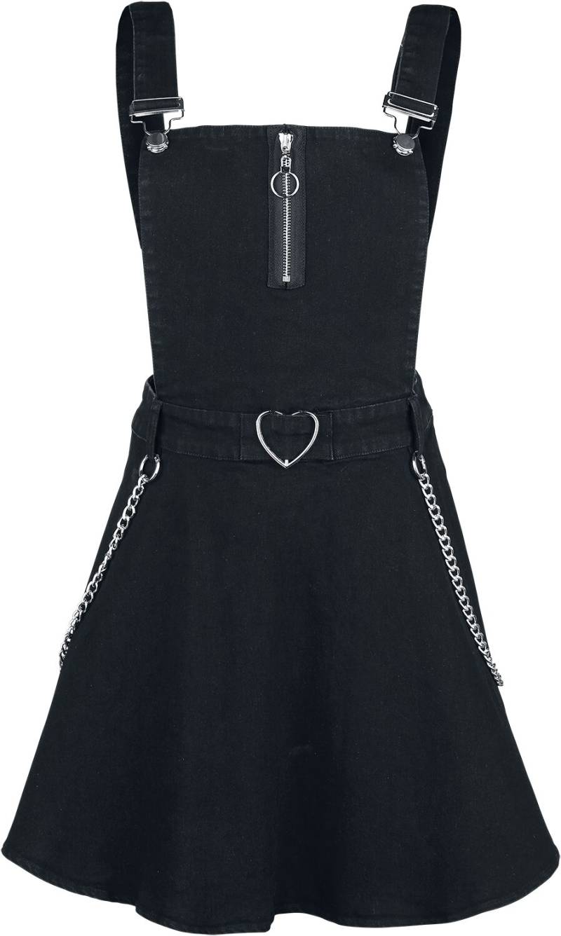 Jawbreaker - Gothic Kurzes Kleid - Love Me Right Dungeree Style Dress - XXL - für Damen - Größe XXL - schwarz von Jawbreaker
