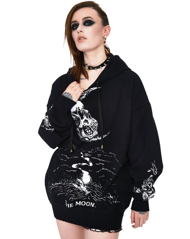 Jawbreaker Hoodie Skull Moon Oversize Hoodie Gothic Okkult Pastel Goth Jawbreaker Hoodie Skull Moon Oversize Hoodie Gothic Okkult Pastel Goth von Jawbreaker