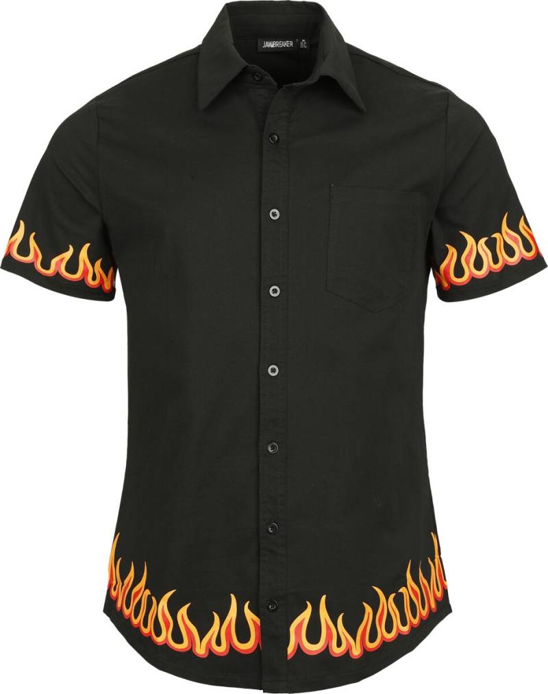 Jawbreaker In flames button up shirt Kurzarmhemd schwarz in XL von Jawbreaker