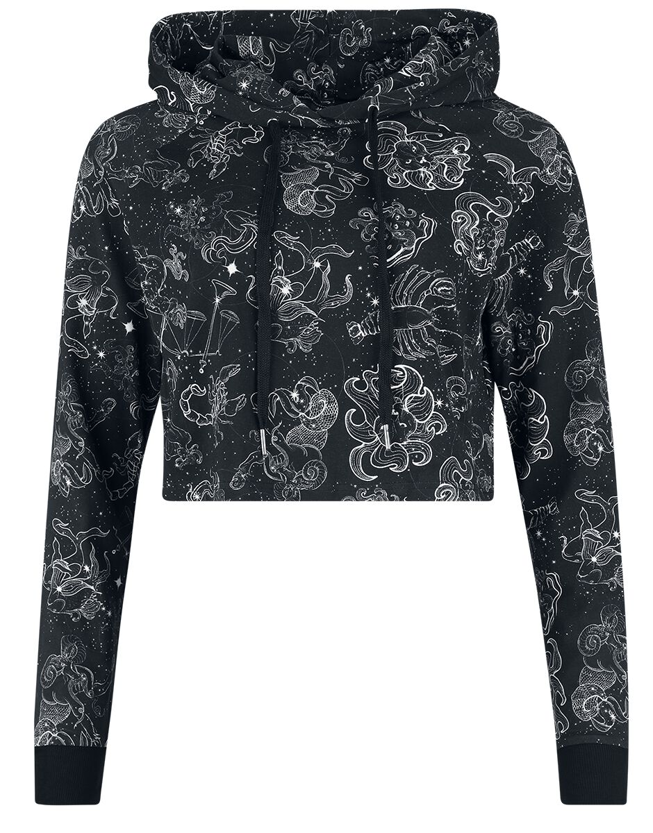 Jawbreaker Kapuzenpullover - Zodiac Constellaion Cropped Hoodie - XS bis XXL - für Damen - Größe XS - multicolor von Jawbreaker