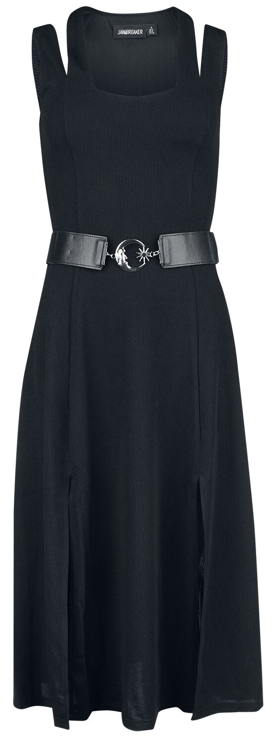 Jawbreaker Kleid knielang - Midi Dress With Shoulder Slashes - XS bis 4XL - für Damen - Größe 4XL - schwarz von Jawbreaker