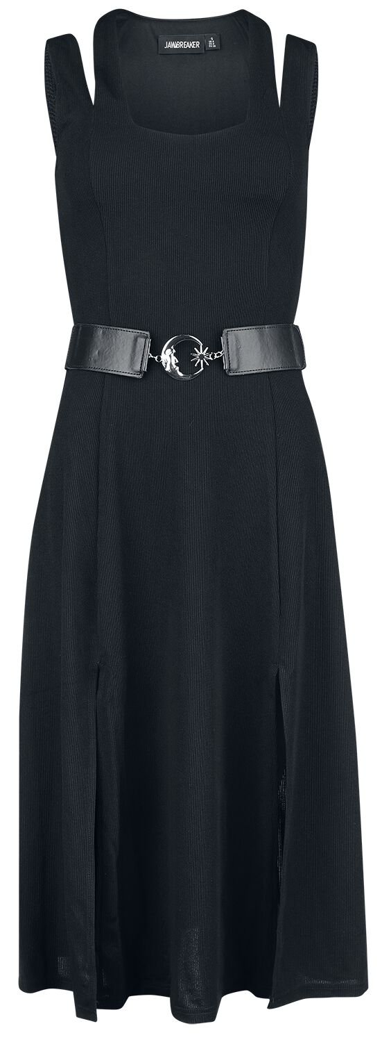 Jawbreaker Kleid knielang - Midi Dress With Shoulder Slashes - XS bis 4XL - für Damen - Größe XS - schwarz von Jawbreaker