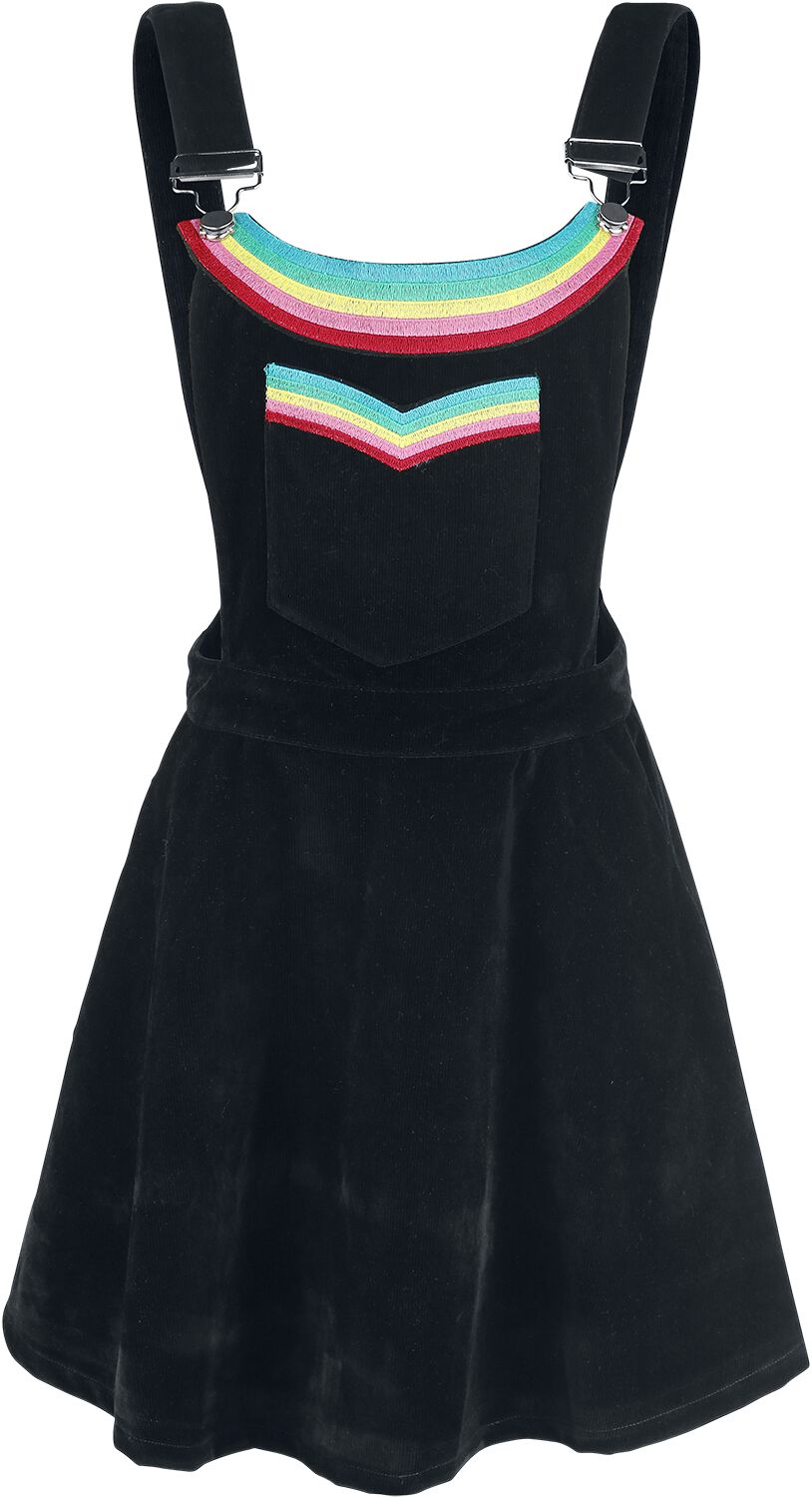 Jawbreaker Kurzes Kleid - Double Rainbow Dress - S bis XXL - für Damen - Größe L - schwarz von Jawbreaker