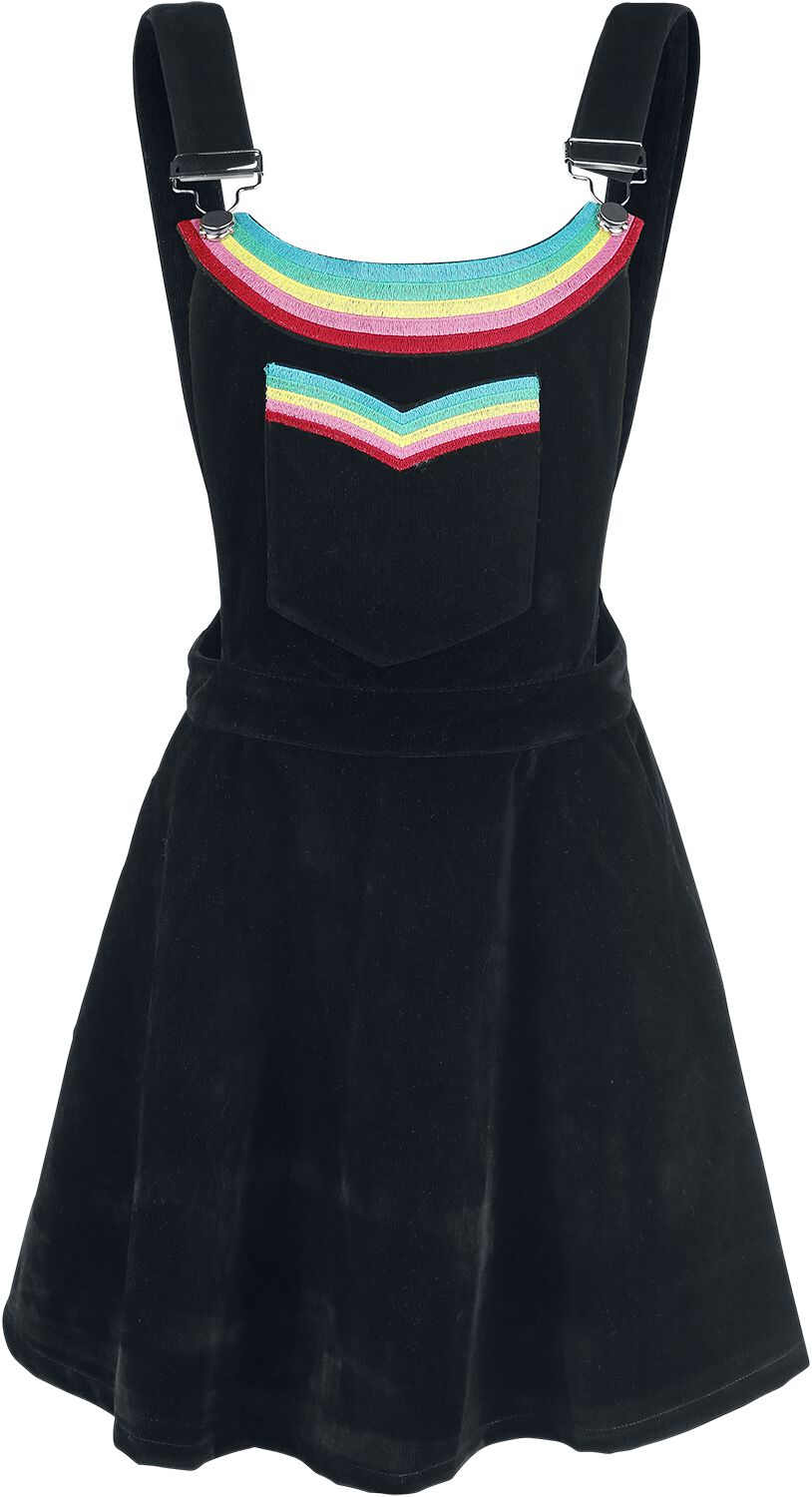 Jawbreaker Kurzes Kleid - Double Rainbow Dress - S bis XXL - für Damen - Größe S - schwarz von Jawbreaker