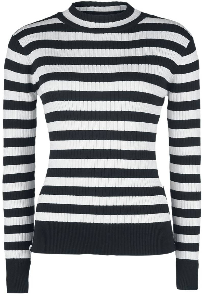 Jawbreaker Menace White And Black Stripe Sweater Strickpullover schwarz weiß in L von Jawbreaker