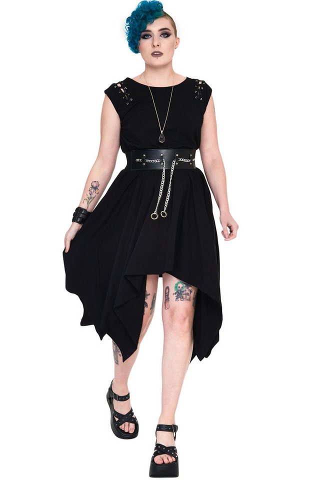 Jawbreaker Midikleid Vampire Midi Dress Gothbottom Zipfelsaum Jawbreaker Midikleid Vampire Midi Dress Gothbottom Zipfelsaum von Jawbreaker