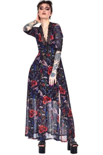 Jawbreaker Night Meadow Maxi Dress Frauen Langes Kleid Multicolor XL von Jawbreaker