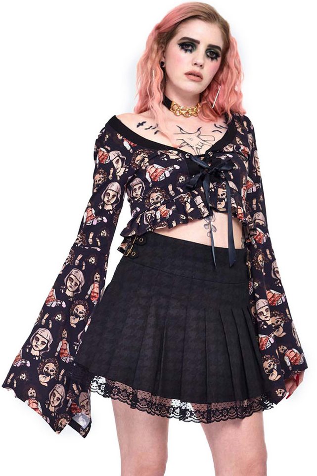 Jawbreaker Plisseerock Houndstooth Printed School Skirt Gothic Lace Spitze Gothic Denim Lace Spitze Jawbreaker Plisseerock Houndstooth Printed School Skirt Gothic Lace Spitze Gothic Denim Lace Spitze von Jawbreaker