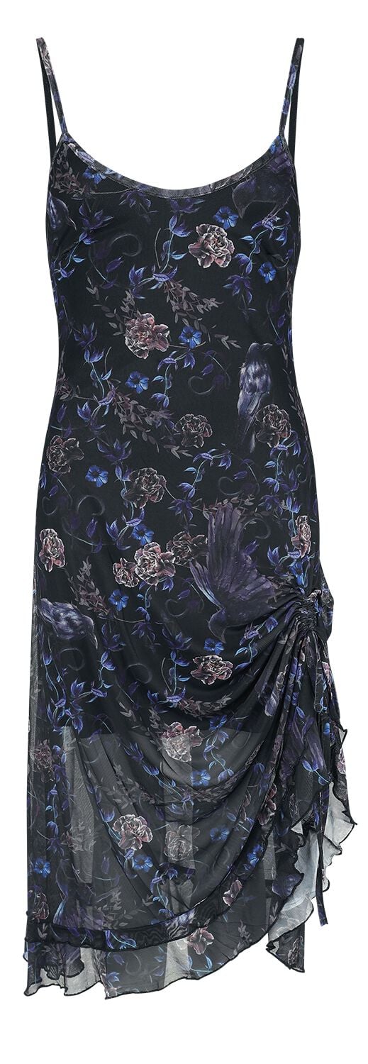 Jawbreaker Purple Night Crows Mesh Midi Dress Mittellanges Kleid multicolor in XL von Jawbreaker