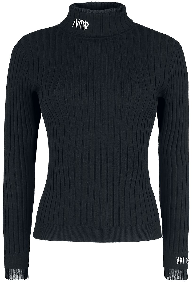 Jawbreaker Sweatshirt - Avoid Turtle Neck Sweater - XS bis XL - für Damen - Größe L - schwarz von Jawbreaker