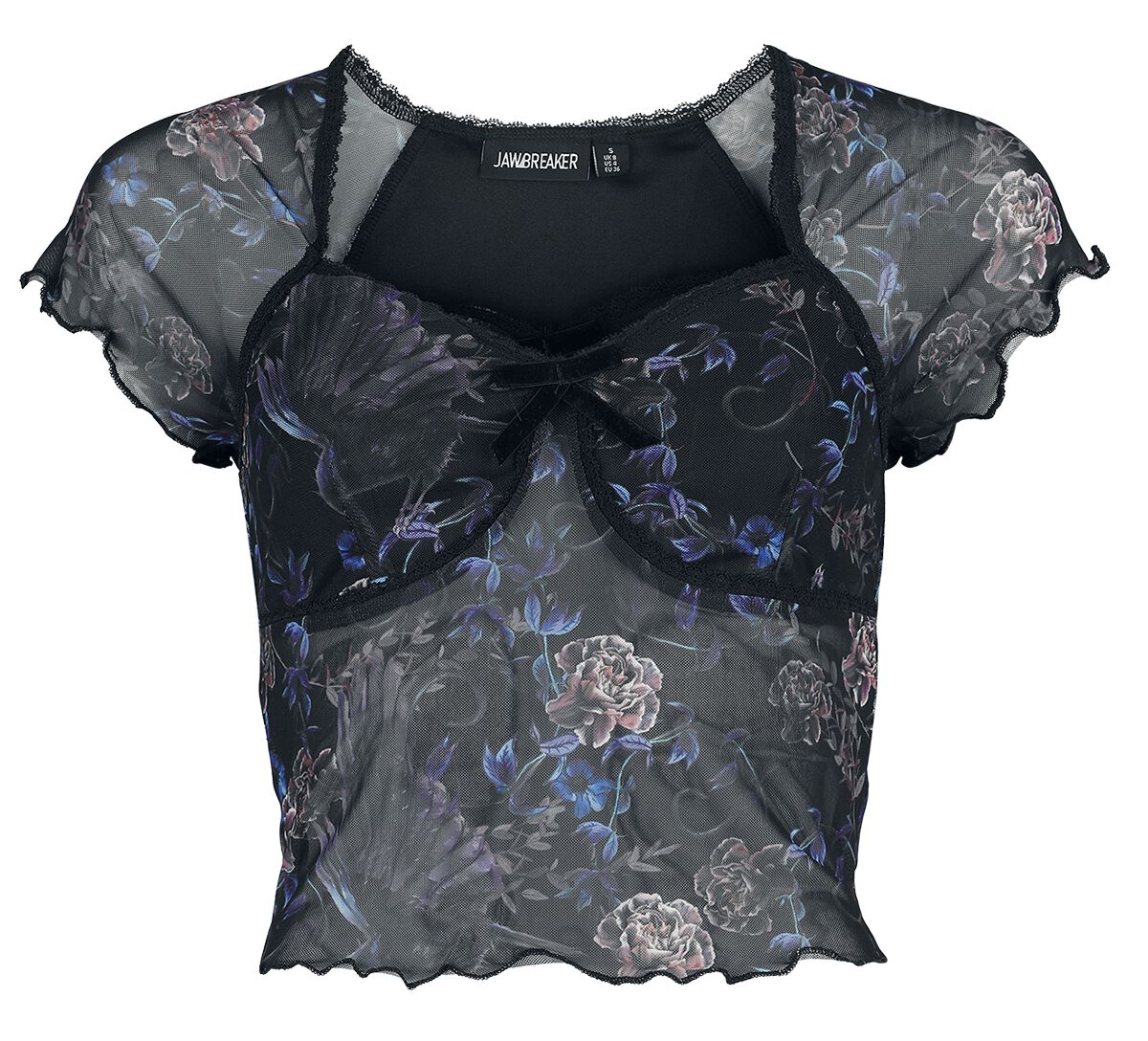 Jawbreaker Trikot - Purple Night Crows Mesh Top - XS bis XXL - für Damen - Größe L - multicolor von Jawbreaker