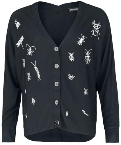 Jawbreaker Way Out Cardigan Frauen Cardigan schwarz/weiß M 100% Viskose Gothic von Jawbreaker