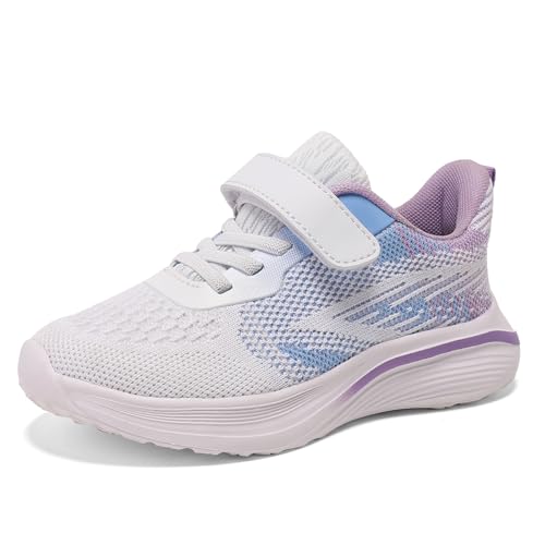 Jawixu Mädchen Turnschuhe Hallenschuhe Kinder Trainer Sportschuhe Kinderschuhe Sneaker Tennisschuhe Freizeitschuhe Outdoor Laufschuhe Weiß Blau 35EU von Jawixu