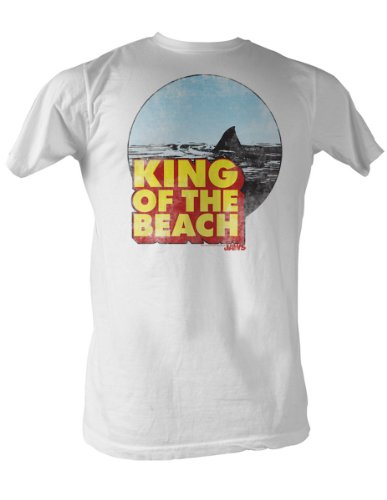 Jaws - King Of The Beach Herren T-Shirt in Weiß, X-Large, White von Jaws