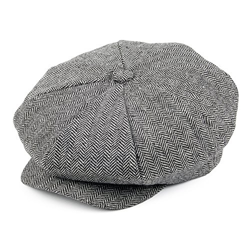Jaxon & James Big Apple Ballonmütze in Fischgrätmuster - Grau - One Size von Jaxon & James