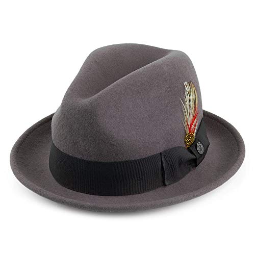 Jaxon & James Knautschbarer Blues Trilby Hut - Grau - XXL von Jaxon & James