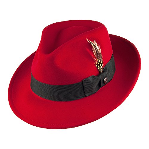 Jaxon & James Knautschbarer C-Krone Fedora - Rot - M von Jaxon & James