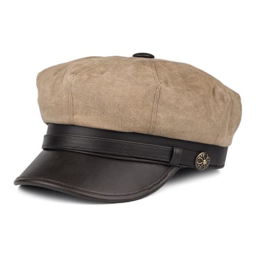 Jaxon & James Rebel Motorcycle Cap - Britisches Hellbraun - L von Jaxon & James