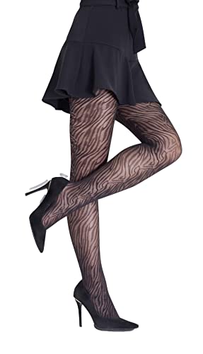 Jay-Fashion Blickdichte Damen Strumpfhose mit Zebra-Muster Stockings 40 DEN Schwarz Jay-Fashion Blickdichte Damen Strumpfhose mit Zebra-Muster Stockings 40 DEN Schwarz von Jay-Fashion