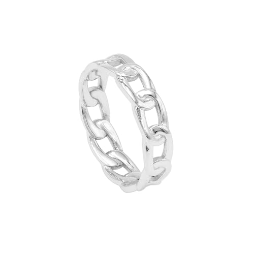 925 Sterling Silber Knoten Gliederkette Hochzeit Eternity Band Ring für Damen Mädchen Unisex Herren Jungen US 6,5 von Jay Jools