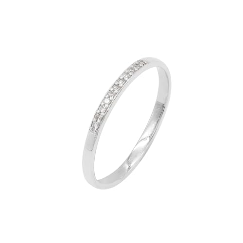 Jay Jools Stapelbarer Rubinring für Damen, 925er Sterlingsilber, wunderschöner stapelbarer Ehering, minimalistisches Schmuckgeschenk (Kristall, 9) von Jay Jools