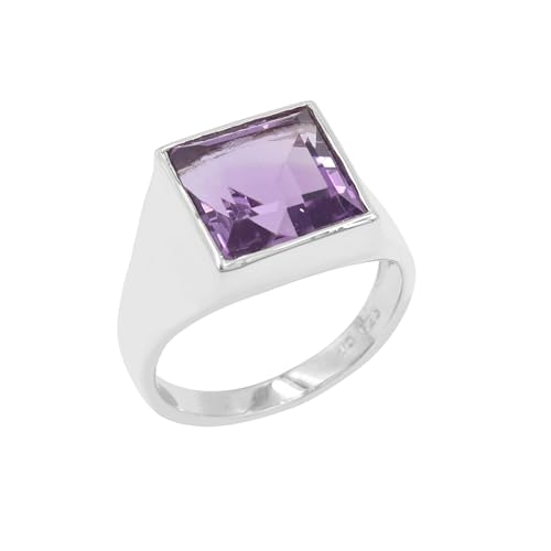 Lila Amethyst 925 Sterling Silber Ring, Ehering Herren, Geschenk für Ehemann, Siegelring Männer US 14 von Jay Jools