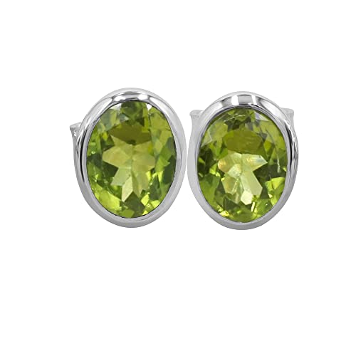 Peridot Ohrringe, Sterling Silber Ohrring, August Birthstone Ohrringe, Edelstein Ohrringe, Ohrringe für Sie, Peridot Ohrstecker, Sterling Silber Edelstein, Peridot von Jay Jools