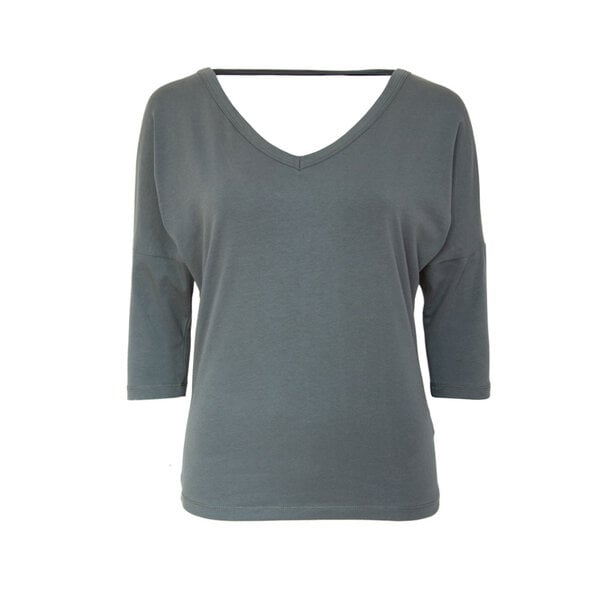 Jaya CHANTAL - ¾ Shirt aus elastischer Biobaumwolle mit V-Neck von Jaya