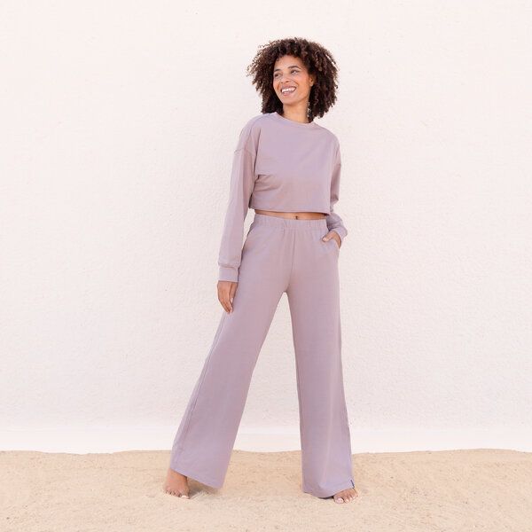 Jaya KITTY - Damen - Stylische Sweatpants aus softem French Terry mit Seitentaschen, Gummizug und etwas weiterem Beinen von Jaya