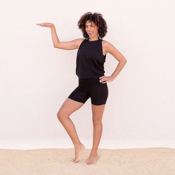 Jaya MADITA - Damen - luftiges Top mit offenem Rücken aus Tencel-Baumwoll-Mix von Jaya